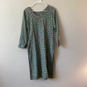 Olive Patterned Dress